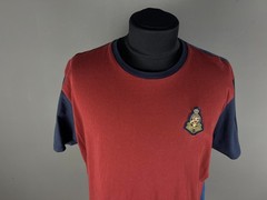 Hackett London T Shirt Men 3XL Heritage Multi Tee Colorblock Crest Red Blue
