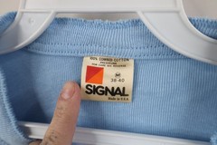 Vtg 80s 90s Streetwear Mens Medium Blank Thermal Ribbed Knit Henley T-Shirt USA