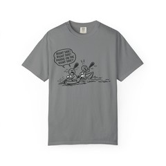 Right Side Paddle Cartoon, T-Shirt | Kayak Rowing Funny Illustration