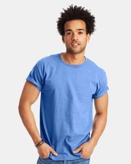 Hanes 5250 Mens Short Sleeve Authentic 100% Cotton Crew Neck Stylish T-Shirt