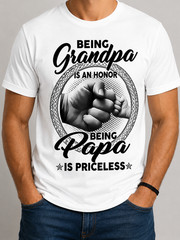 Being Grandpa Is An Honor Being Papa Is Priceless Shirt, Grandpa Gift Tee