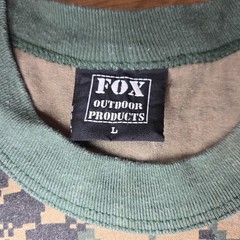 Vintage Fox Outdoor Digital Camo Shirt Mens Green Single Stitch Military Tee