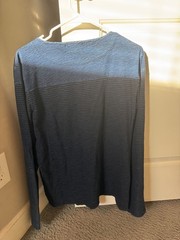 Double RL RRL medium blue striped long sleeve shirt Ralph Lauren