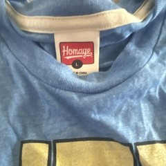 Homage Bob’s Burgers Tina Belcher “Butts” Graphic Crew Neck T-Shirt Blue L