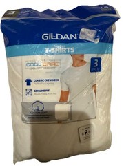 Gildan Men’s Crew Large T-Shirt, White – 3 Count