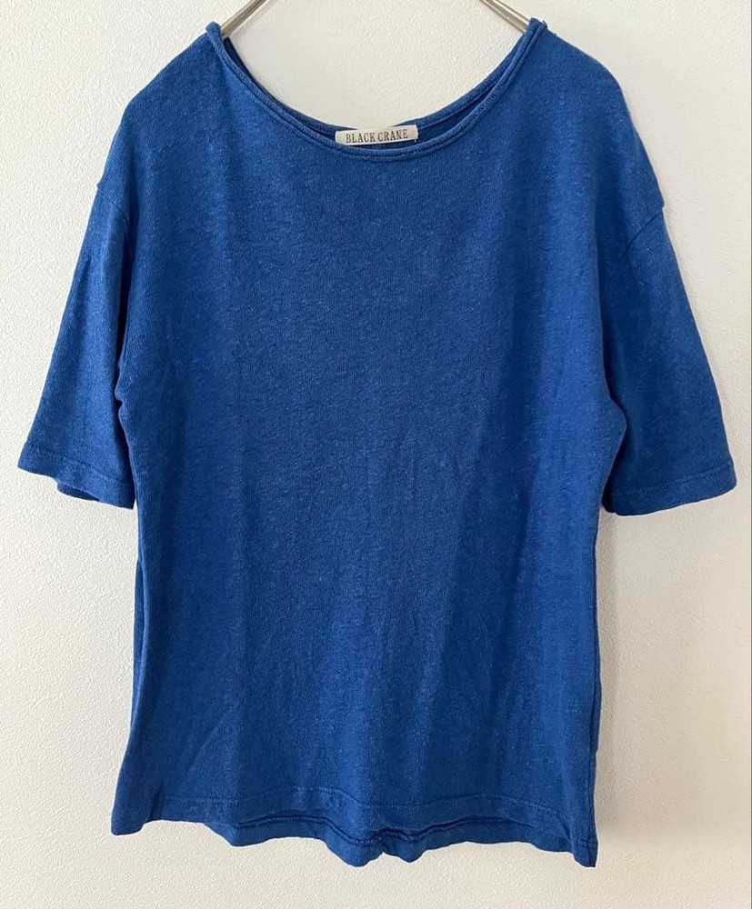 BLACK CRANE Kids T-Shirt 8Y Blue Hemp Made in USA