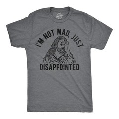 Mens Im Not Mad Just Disappointed Funny T Shirts Sarcastic Jesus Tee for Men
