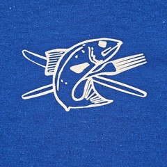 Isles of Capri Fish House FL Blue Short Sleeve Cotton Blend T-Shirt Men’s L