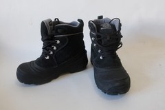 Boys The North Face Chilkat Lace II Waterproof Black Suede/Rubber Boots 4