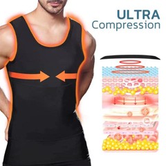 Men Compression Gynecomastia Belly Slimming Waist Trainer Tank Vest Body Shaper