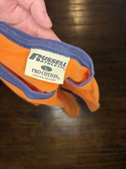 Vintage 90s Russell Athletic Men’s Large Pro Cotton Blank Orange T Shirt