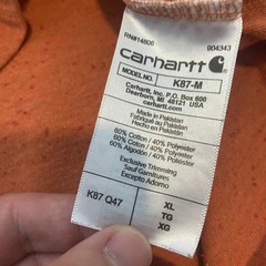 Carhartt Shirt Mens XL Orange Loose Fit Pocket Workwear K87-M Heavyweight
