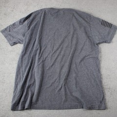 Grunt Style Mens 3XL T-Shirt Gray American Flag Grenade Bullet Graphic Tee XXXL
