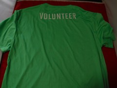 FC6 Viewsport Neon lime green Little Debbie Ironman Volunteer Shirt Sz Lg