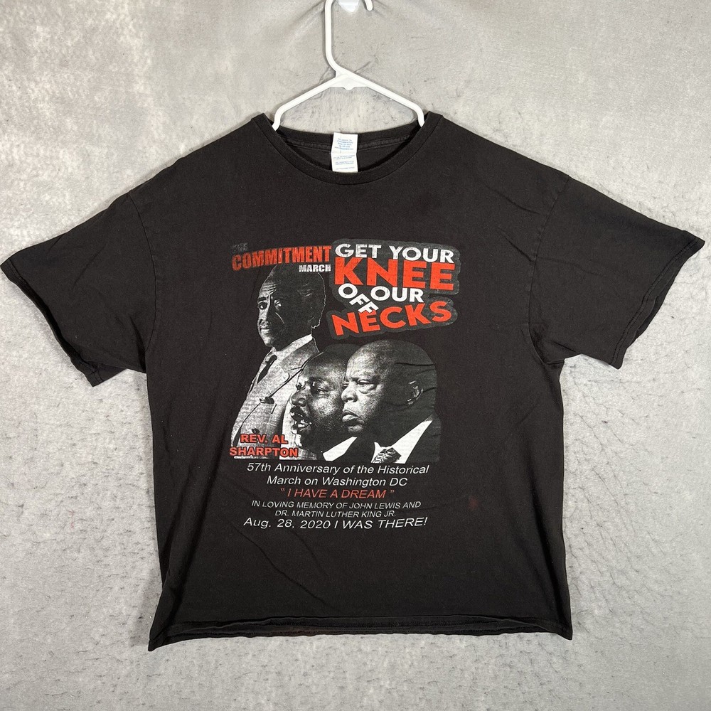 A1 The Commitment March BLM Knee Of Our Necks T Shir Adult XL Black Mens