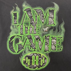 Vintage 2000s WWF Triple H I Am The Game Rare Double Sided Wrestling T Shirt XL