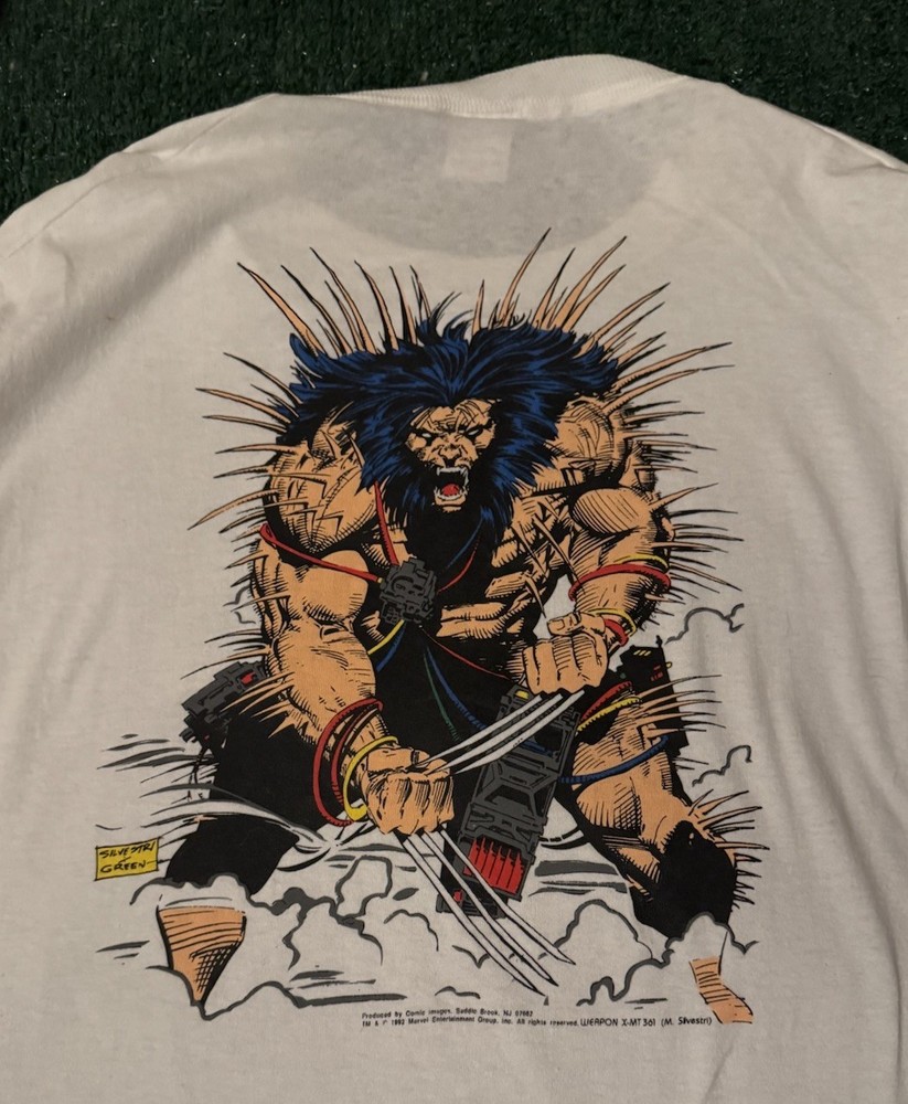 Vintage Wolverine Weapon X Long Sleeve Shirt Marvel Comics Images Avengers RARE