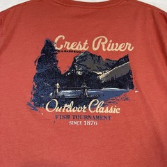 G.H. Bass & Co. Men’s XL Outdoor Classic Fish Tournament T-Shirt Crew Neck