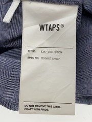 WTAPS 23AW BD LS BROADCLOTH TEXTILE 1 Cotton GRY Check 232GWDT SHM02