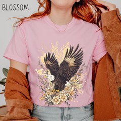 Bald Eagle Comfort Tee Boho Vintage Graphic Shirt