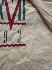 Vintage 90s Single Stitch Band Tee Style Heart Throb Shirt XXL 1993 White Defect