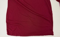 Vintage 90s Raglan Shirt Men Large Tall LT Minimal Ringer Burgundy Silky Acrylic