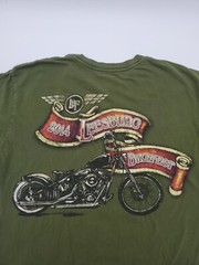 Leesburg Bikefest 2014 Small Green Event Men Shirt..#2934