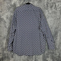 Ralph Lauren Shirt Mens 2XB Dark Blue Performance Oar Paddle Print Preppy Button