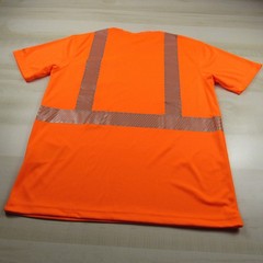 Carhartt Shirt Mens Medium Bright Orange Reflective Class 2 R Tech Performance