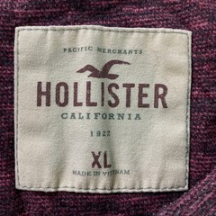 Hollister California Marled T-Shirt Crewneck Embroidered Logo Graphic (Size XL)