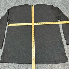 Jachs Shirt Mens XXL Grey Cotton Blend Waffle Knit Long Sleeve Casual