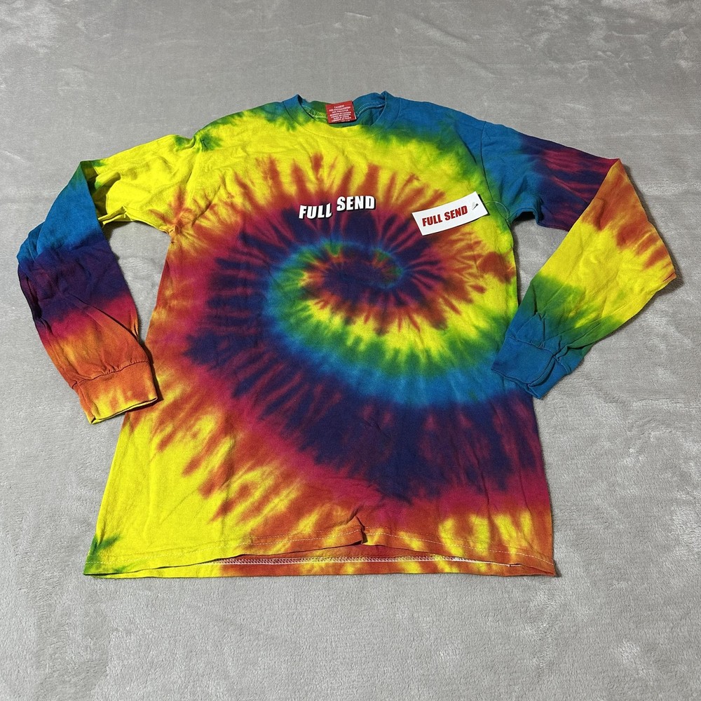 Full Send Shirt Mens Small Tie Dye Long Sleeve This Is My Weed Graphic Shirt