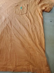 Vtg Polo Ralph Lauren Embroidered Logo T Shirt Apricot Pocket Short Sleeve Med