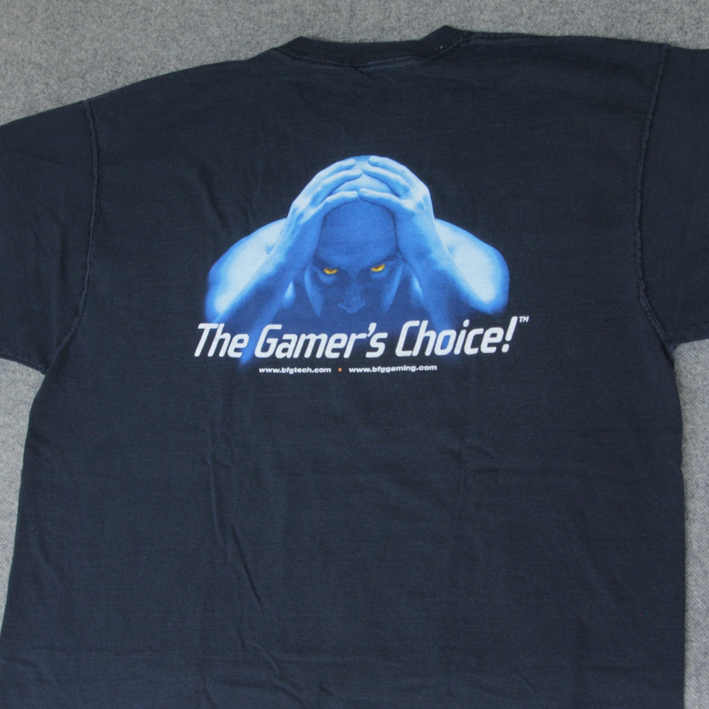 BFG Tech T Shirt XL GAMERS CHOICE Computer PC Video Graphics Card Gaming Promo