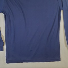 Oakton Ltd Blue Turtleneck Polycotton VTG 80s – Large Long Sleeve TShirt Shirt