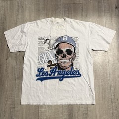 Vintage Rare Los Angeles Dodgers Giovanni’s World White T Shirt
