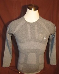 Dare 2B Mens Long-Sleeve Shirt, Gray, Polyamide/Polyester/Elastane, Size M, EUC