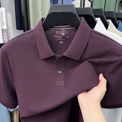 100% pure cotton short sleeve polo shirt high-quality brand solid color business