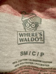 Where’s Waldo Shirt Unisex Costume Novelty Size Small Halloween EUC
