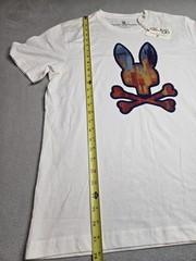 Psycho Bunny Men’s Hassop Graphic Tee White Pima Cotton T-Shirt Size 5 M NWT