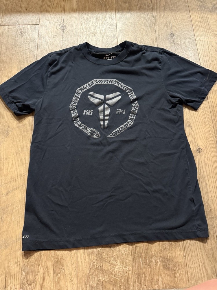 Nike Kobe Bryant KB24 Black Mamba Dri-FIT T Shirt Mens Large Black Snake Logo