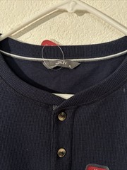 Men’s XL Blue Thermal Henley NWT Members Mark
