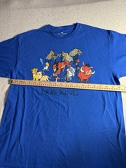 The Lion King Retro T Shirt Large Characters Graphic Blue Disney Nostalgia Simba