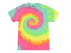 Tie Dye T-Shirts Multi-Color Kids & Adult 100% Cotton Colortone