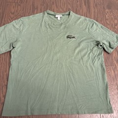 Lacoste Unisex Loose Fit Badge T Shirt Large Preppy Green Luxury Casual Organic