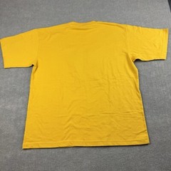Hong Kong DRAGON Shirt Mens XL Stitched Chinese Character Yellow Embroidered Tee