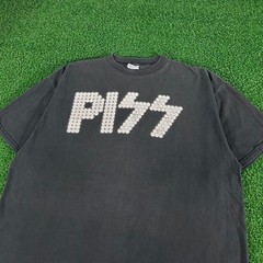 Rare Vintage 90s PISS Band Tee KISS Parody Graphic Tshirt