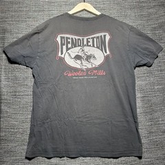 Pendleton Shirt Men’s XL Black Short Sleeve Wooden Mills Faded