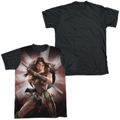 Batman V Superman Wonder Woman Light Adult Costume T Shirt (Black Back), S-3XL