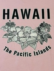 Hawaii Graphic Tee Adult Large Pink Floral The Pacific Islands T Shirt New NWT